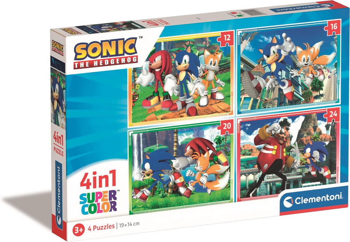 Clementoni puzzels sonic, 4in1