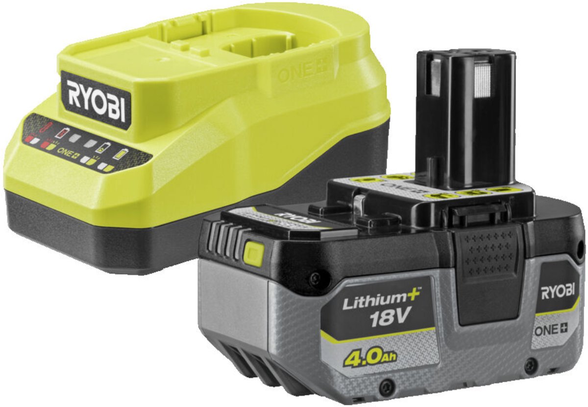 Ryobi one+ serie - accu 4ah + lader - 18v - intellicell
