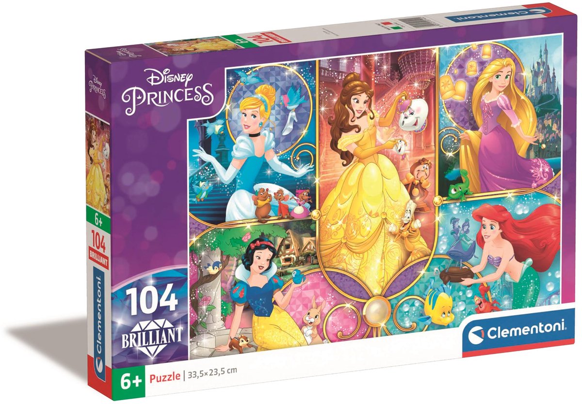 Clementoni Briljante Puzzel Disney Prinses, 104e.