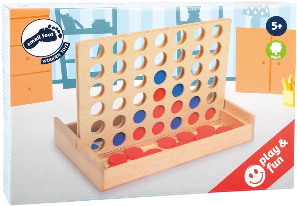 Small Foot - Four in a Row travel game wood
