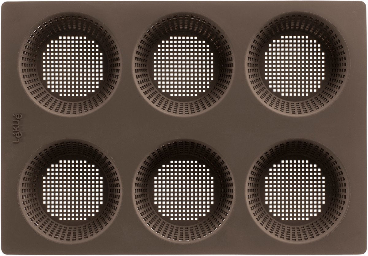 Lékué bakvorm 6 broodjes - siliconen - brown