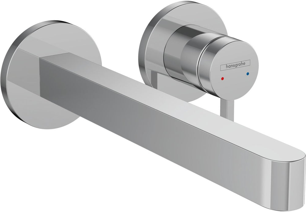 Hansgrohe finoris - inbouw wastafelmengkraan - ééngreeps bediening - met afvoerplug - 228mm - chroom