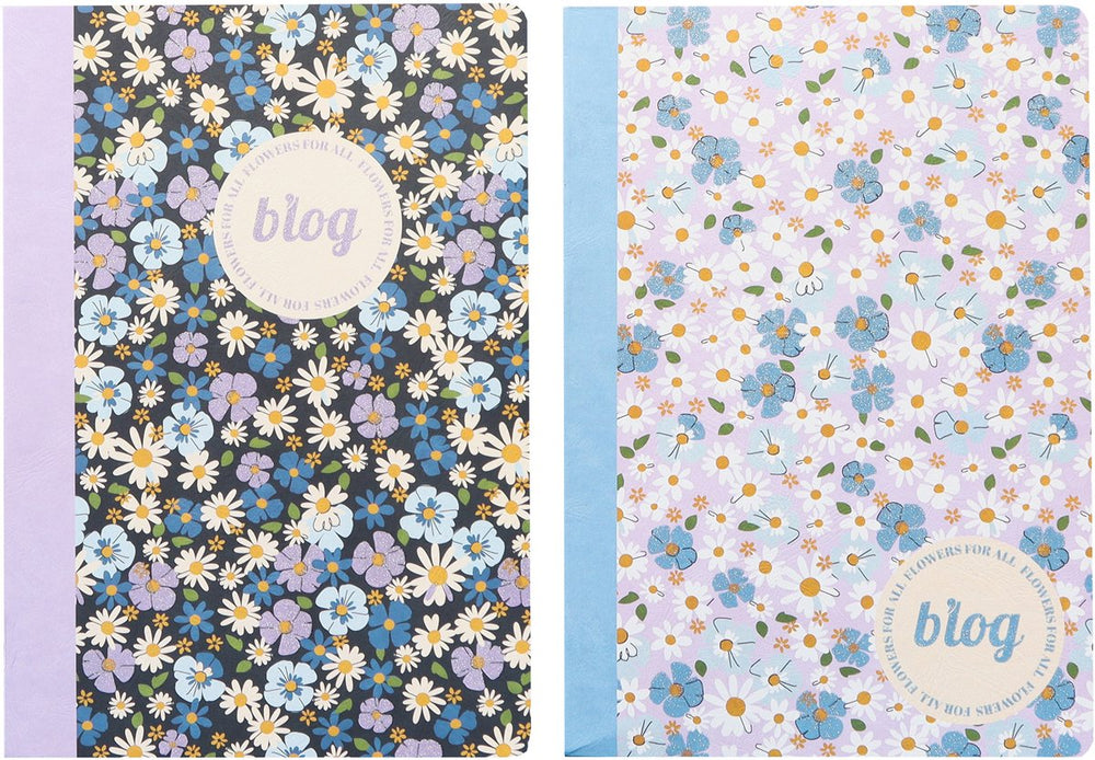 Kangaro schriften - b'log flowers - formaat a4 - met ruit 5mm - 2 stuks