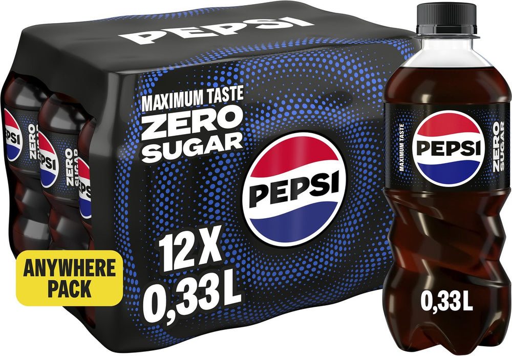Pepsi - zero sugar - 12 x 330 ml - voordeelverpakking