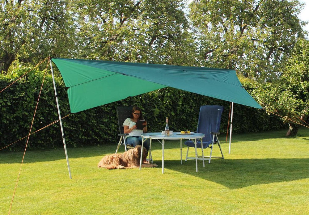 Eurotrail tarp 4 50% uv bescherming 400 x 300 cm polyester groen