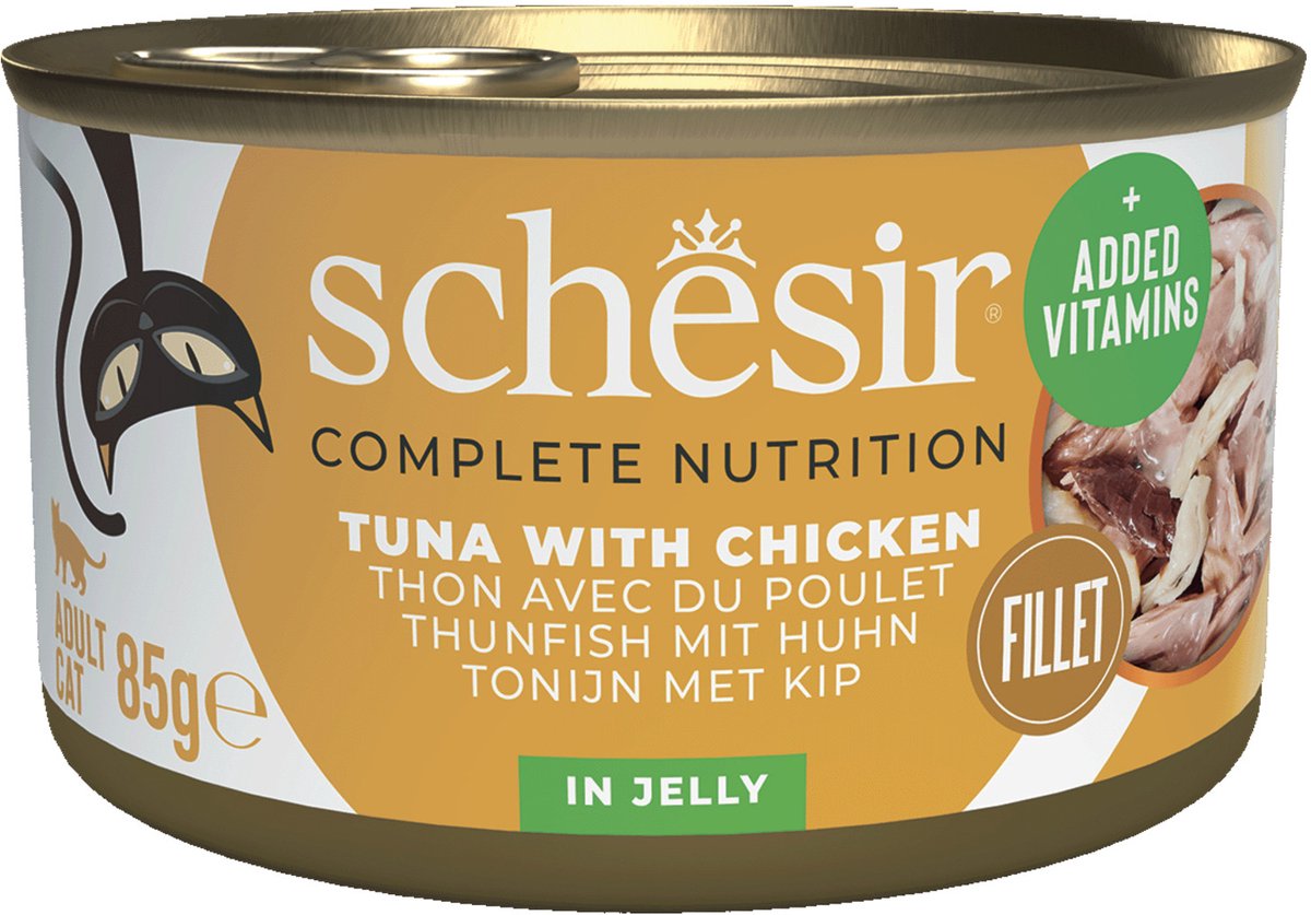 Schesir kat tonijn kip 85 gr - 1 stuk