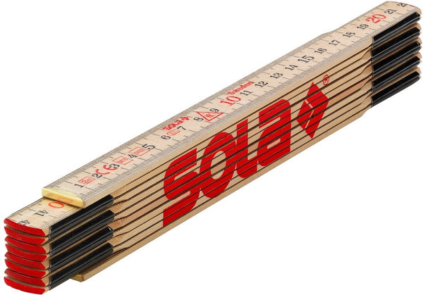 Sola h2 10 serie - houten vouwliniaal - 2m - 10 stuks