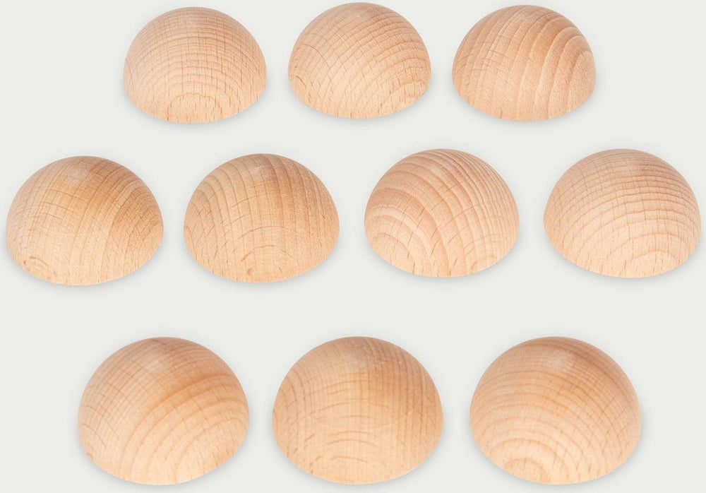 Tickit ® natuurlijke houten halve bollen