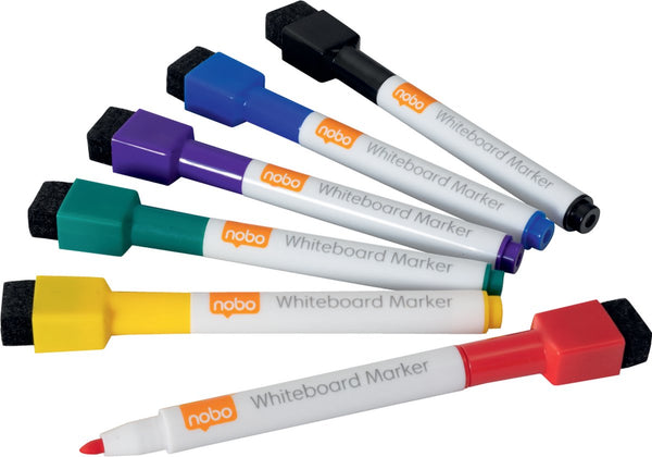 Nobo whiteboard marker quartet colour, 6 pc.