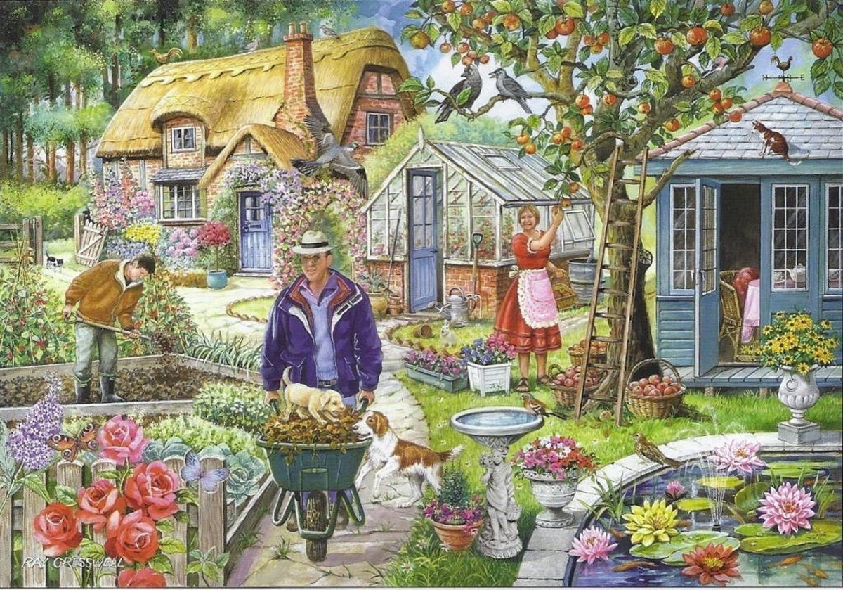 House of puzzles no.1 - in the garden puzzel 1000 stukjes