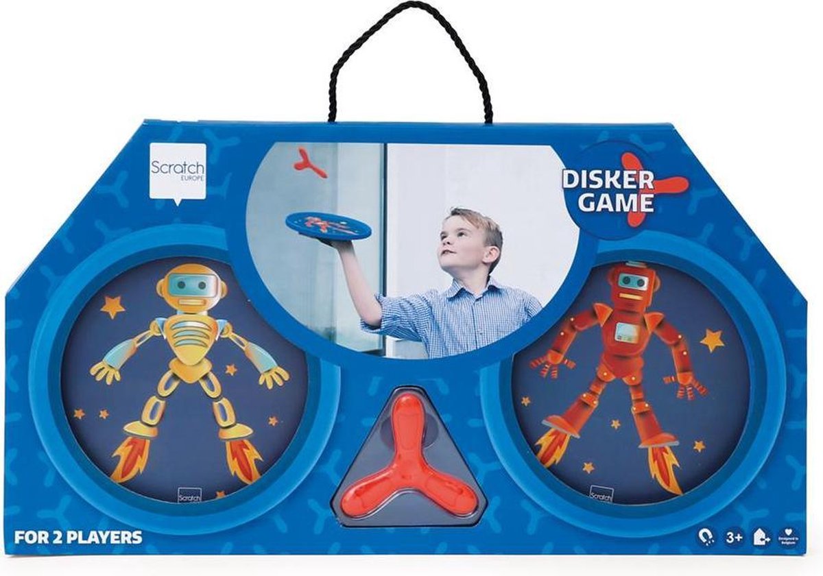 Scratch hand-disker duo - robot - met 1 magnetische disker - 3 jaar