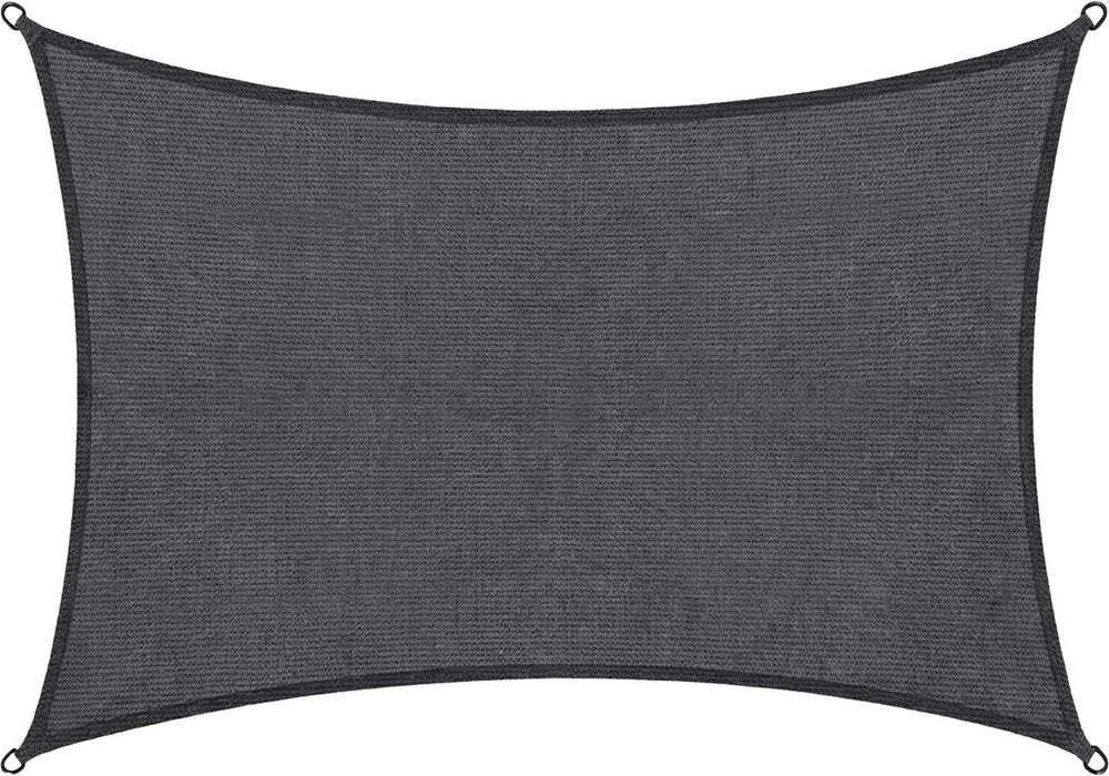 Abbey camp schaduwdoek - hdpe - 3 x 4 m - grijs - zonnedoek - rvs ringen - valletta-340