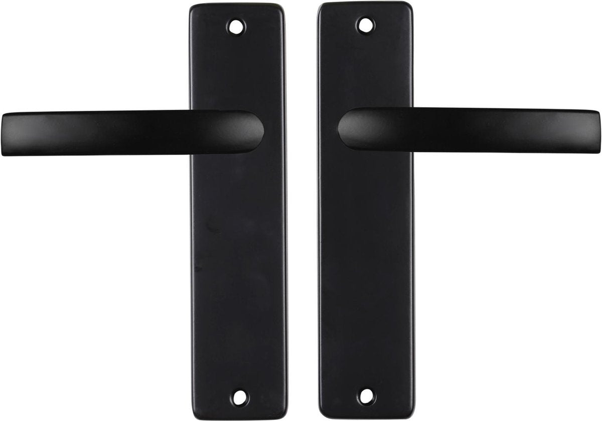 Starx deurklink zwart � deurbeslag � deurkruk met schild � blind - deurklink blok � 43 x 180 x 18 mm