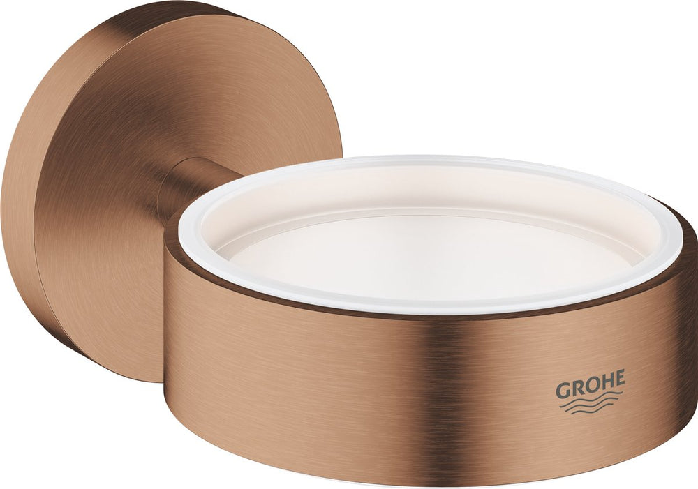 Grohe essentials houder voor zeepdispenser of glas - wandbevestiging - sunset gold (mat brons)