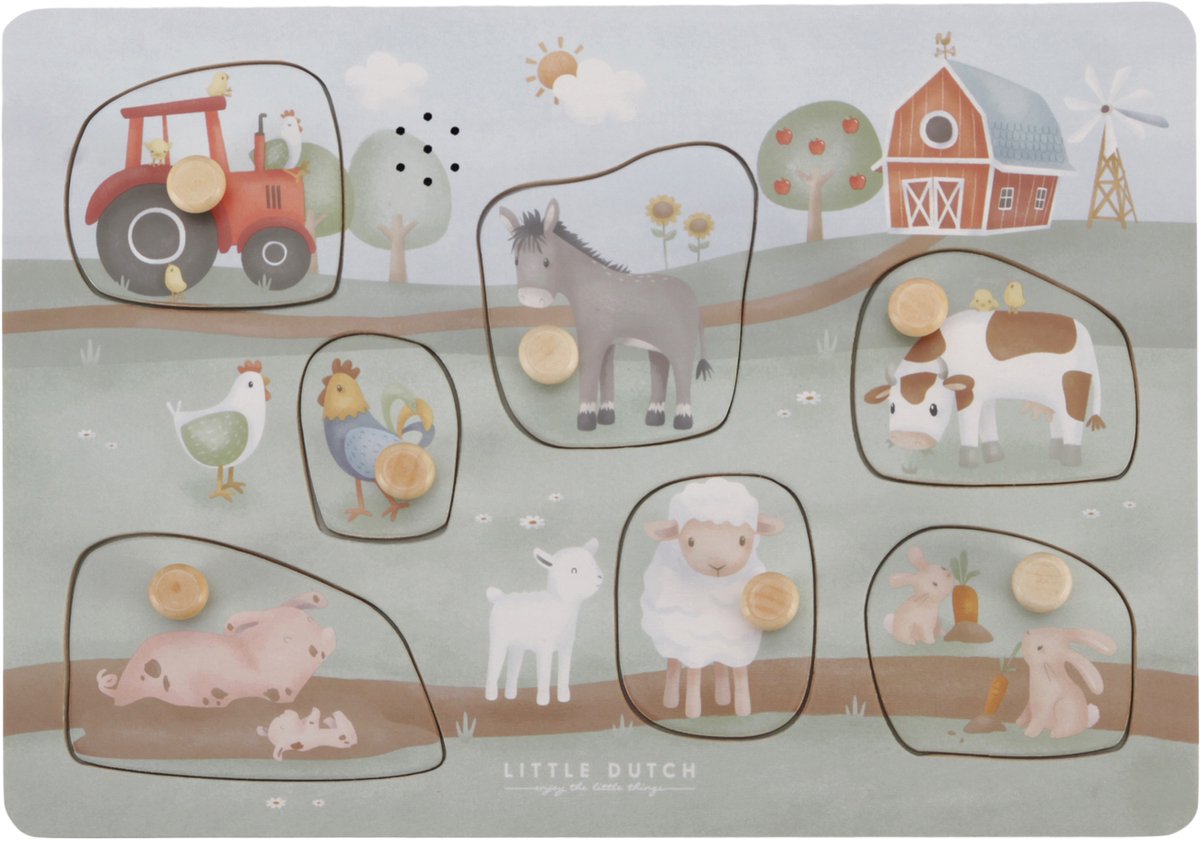 Little dutch - geluidenpuzzel fsc - little farm
