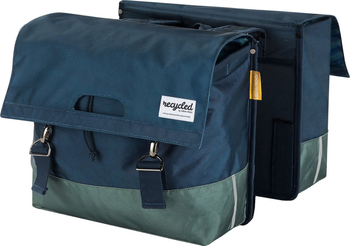Urban Proof 40L dubbele fietstas - blauw groen
