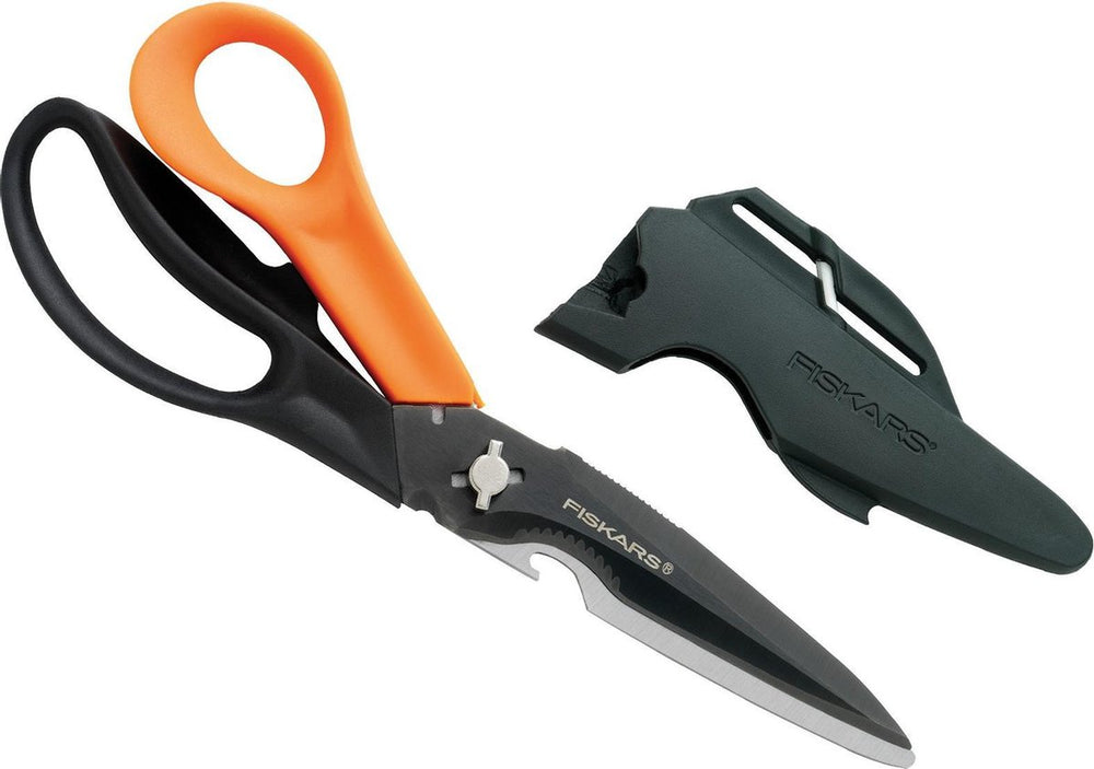Fiskars cuts more multifunctionele schaar - met beschermhoes - 23 cm