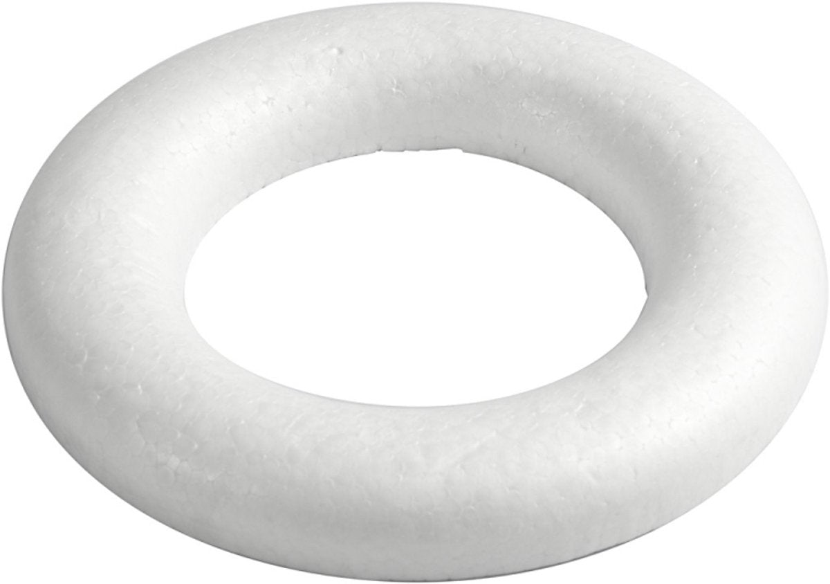 Creativ company styropor ring met platte achterkant, 35cm