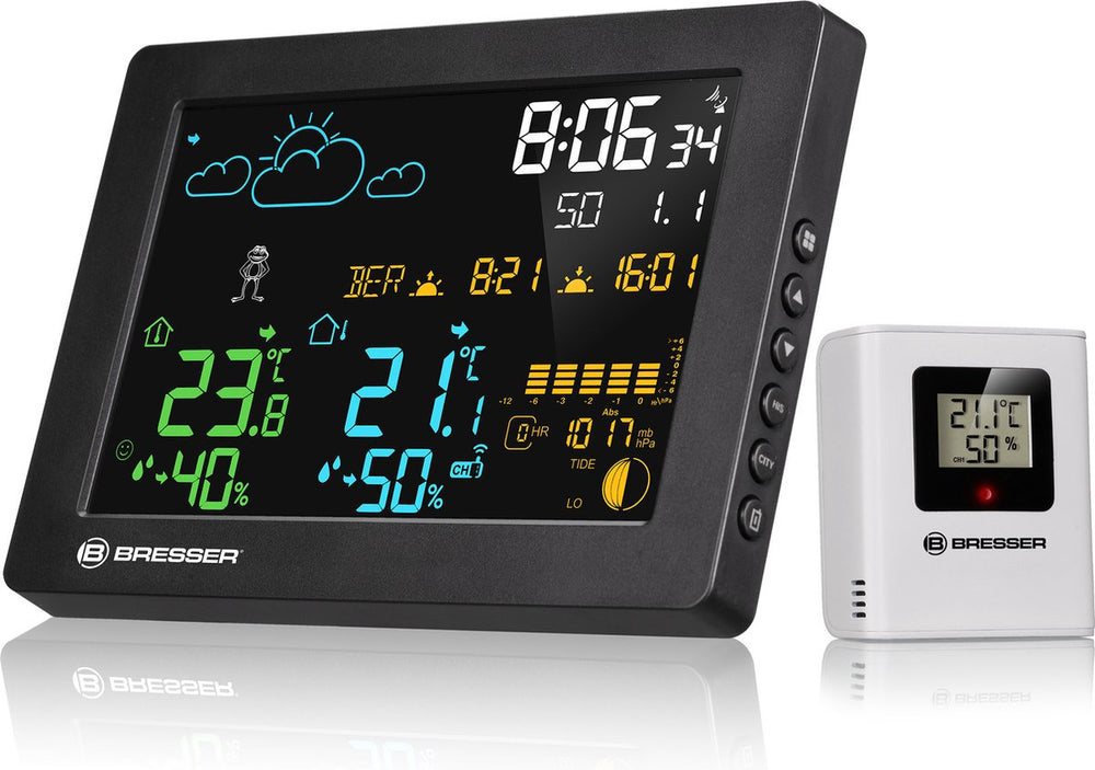 Bresser weerstation - meteotemp baro - met kleurendisplay - voor binnen en buiten