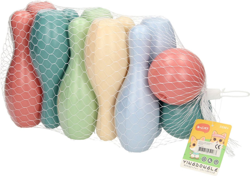 Lobbes speelgoed bv kegelspel pastel, 12dlg.