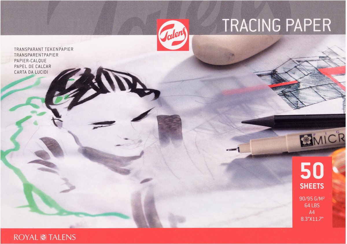 Talens overtrekpapier a4 90g 50 oz