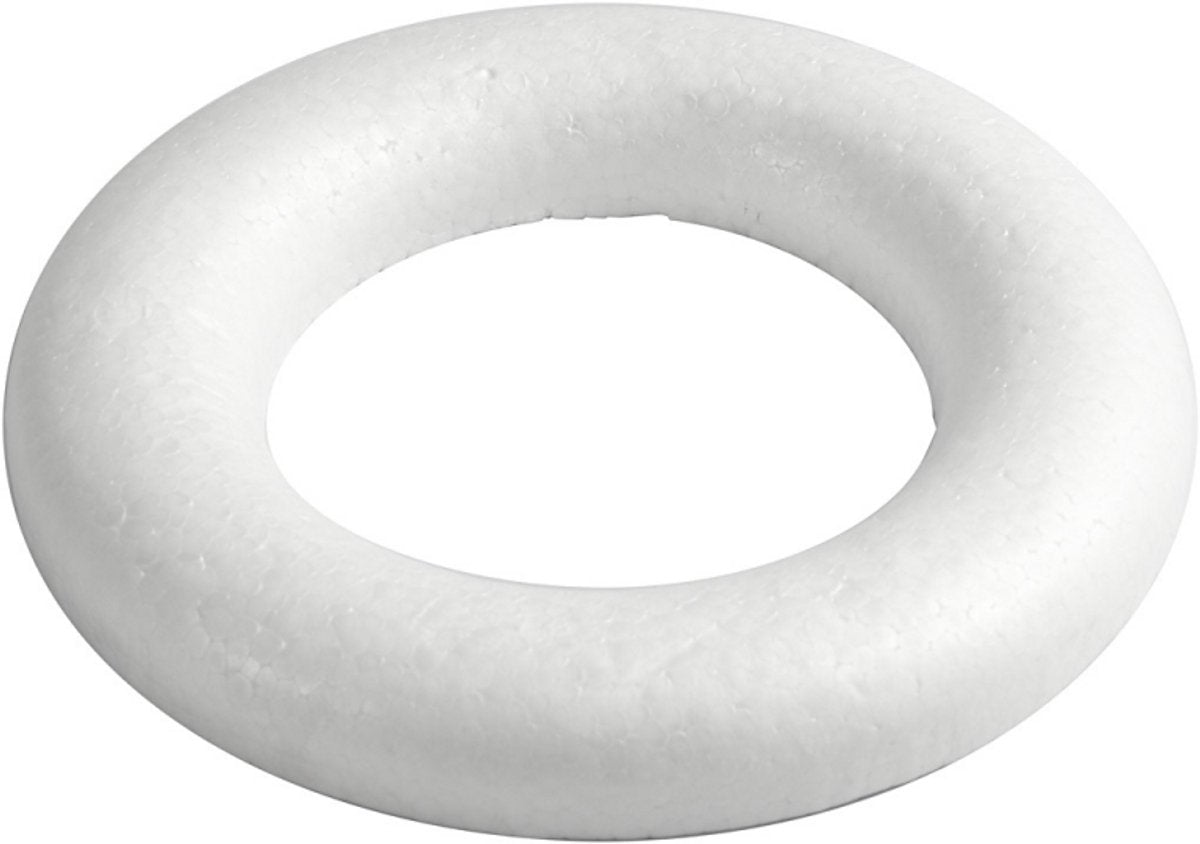 Creativ Company styrofoam rings with flat back, 30cm
