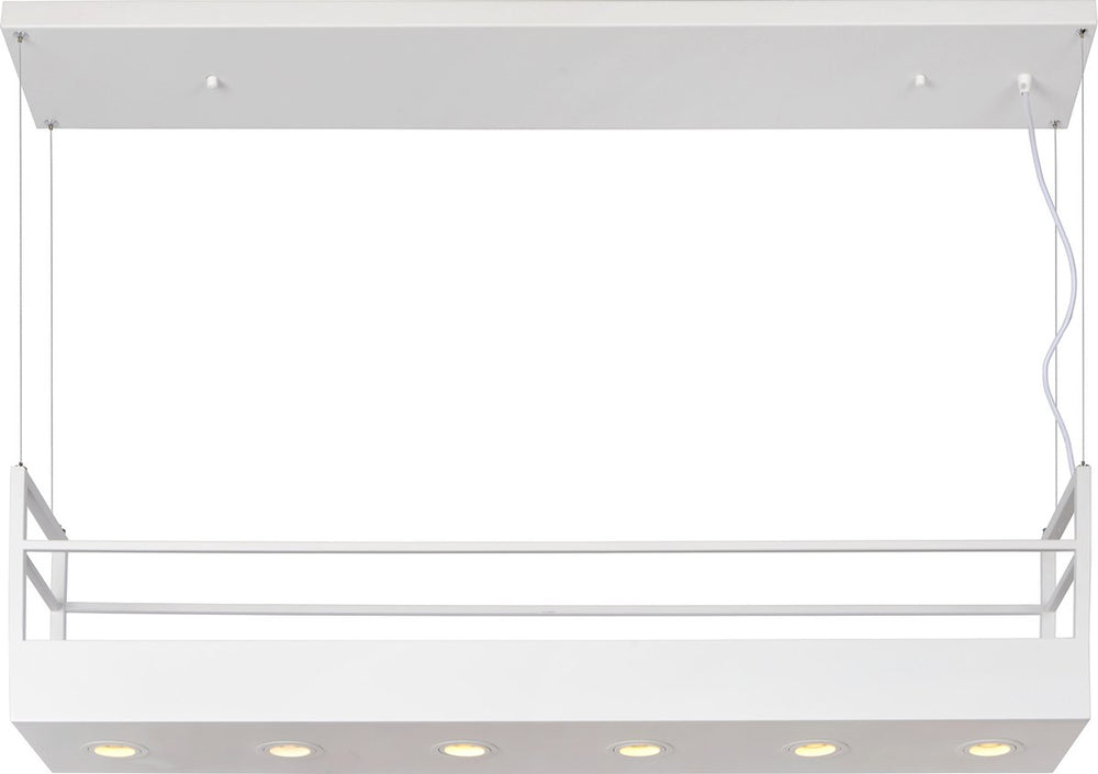 Lucide miravelle - hanglamp - 6xgu10 - wit