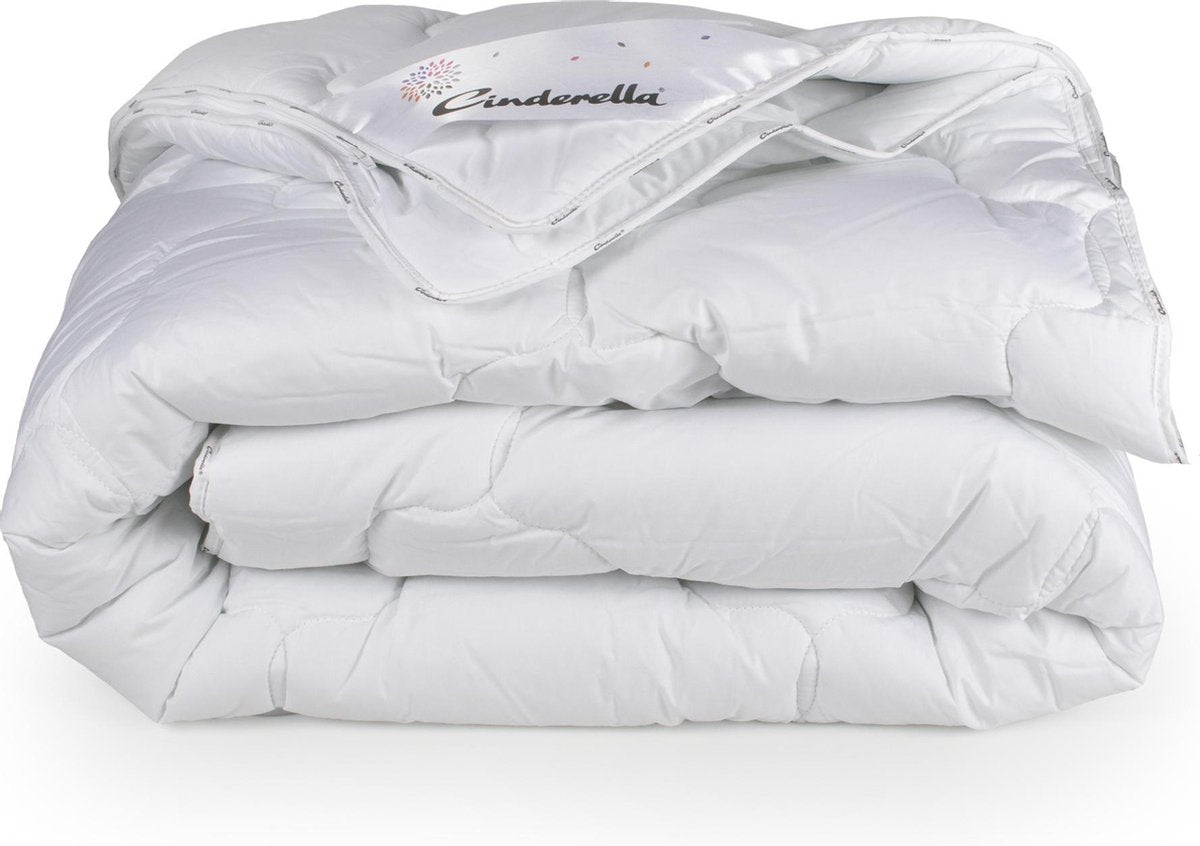 Cinderella mellow dekbed 4-seizoenen - 2 persoons - thermosoft vulling - katoenen tijk - anti-allergie - 200x200 cm