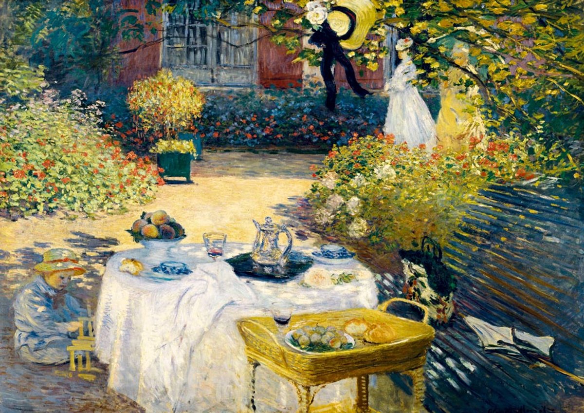 Bluebird puzzle monet puzzel the lunch 1000 stukjes kunst.