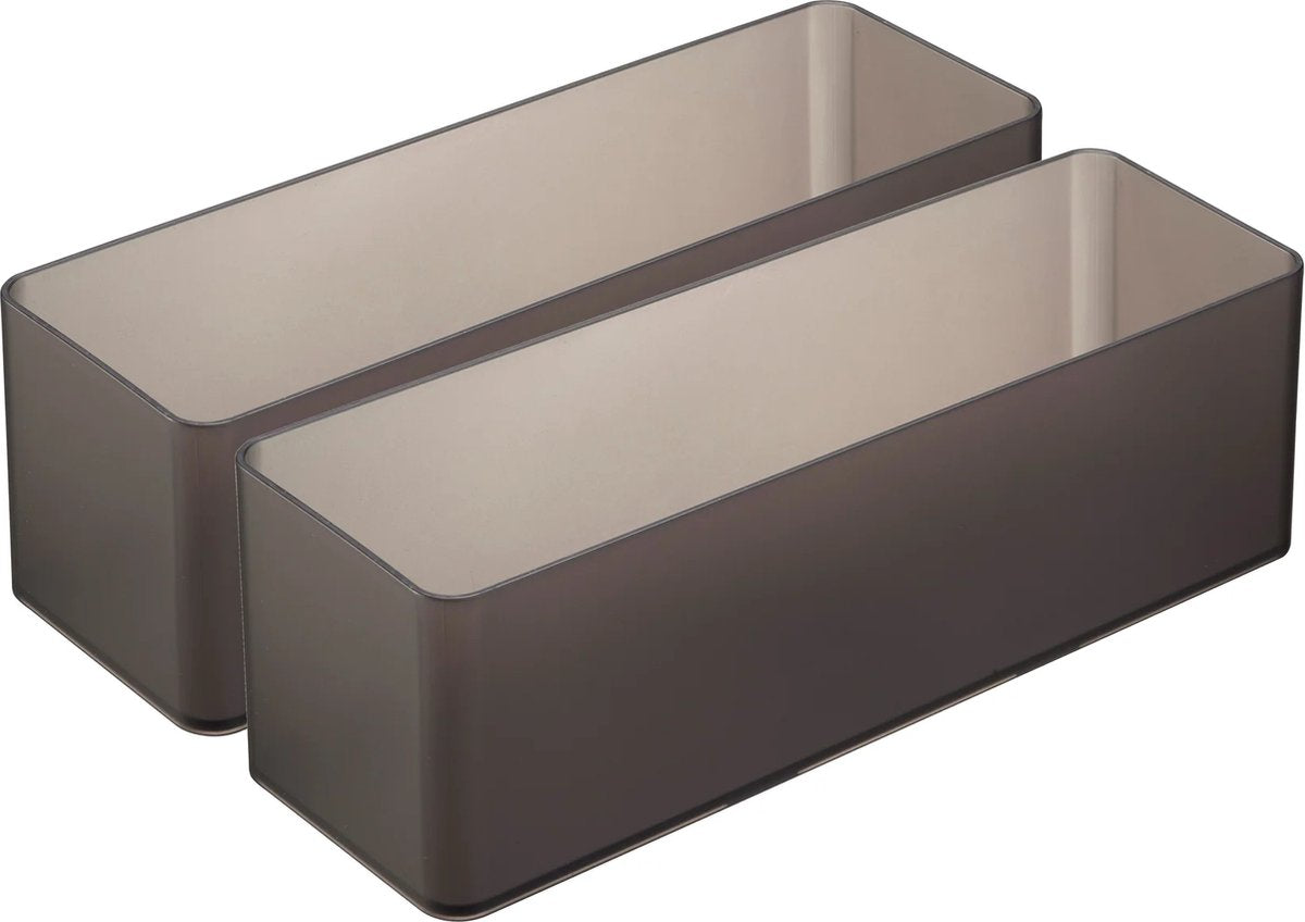 Yamazaki stapelbare lade organizer - diep | smal - tower - zwart