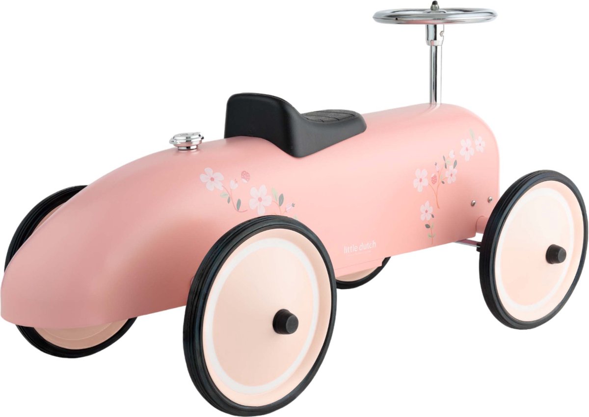 Little Dutch retro loopauto roze
