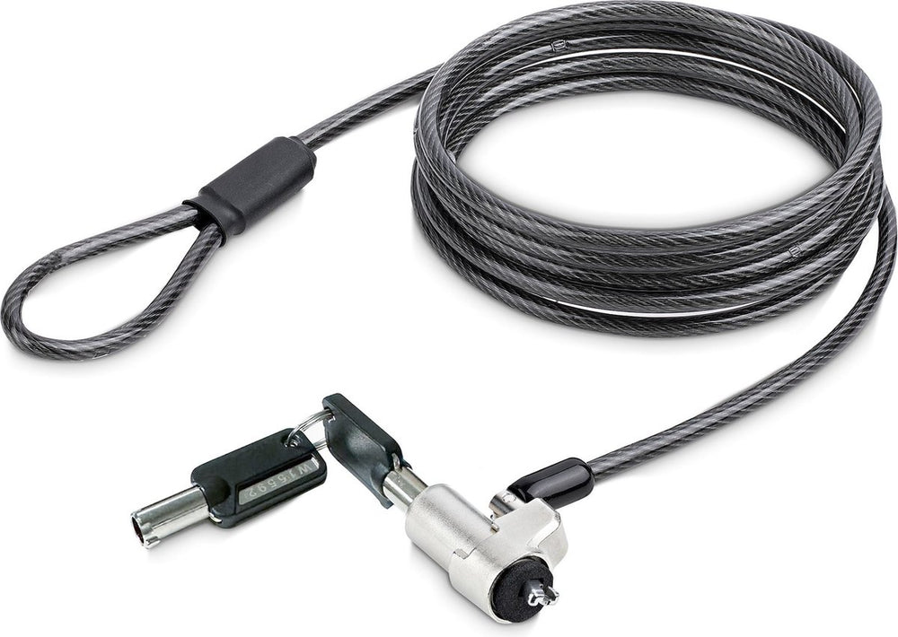 Startech laptop kabelslot compatibel met noble wedge®, 2m, anti-diefstal kabelslot, security kabel voor dell xps latitude 2-in-1 notebooks, snijbestendig, stalen laptopslot (nblwk-laptop-lock)