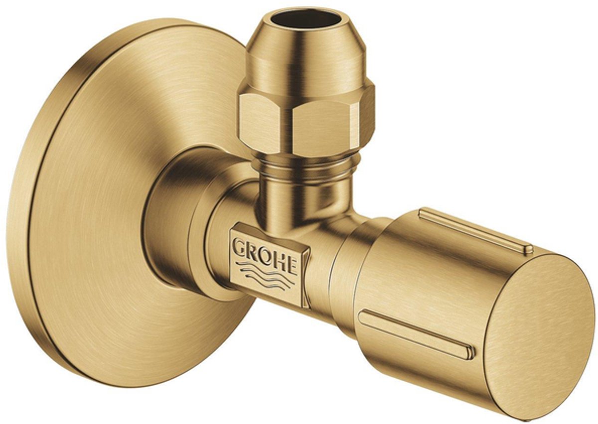 Grohe hoekstopkraan 1 2'' x 3 8'' knelkoppeling cool sunrise (geborsteld)