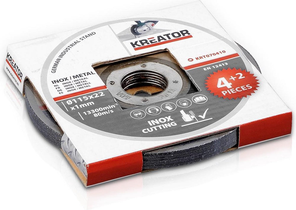 Kreator krt070410 snijschijf - metaal - ø115 - 1,2mm 6 stuks