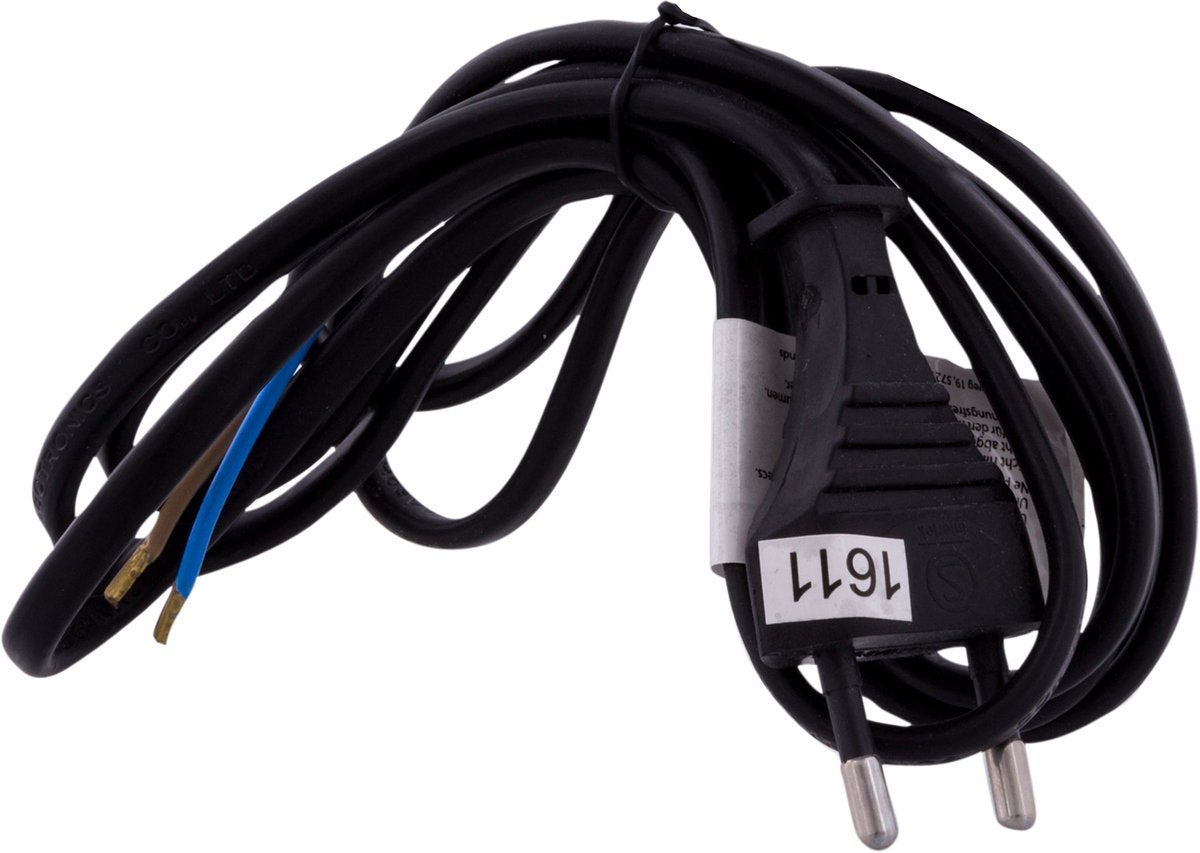 Q-link aansluitsnoer â€“ max 1200w â€“ 2 x 0.75 mmâ² â€“ 1.8 m â€“ zwart