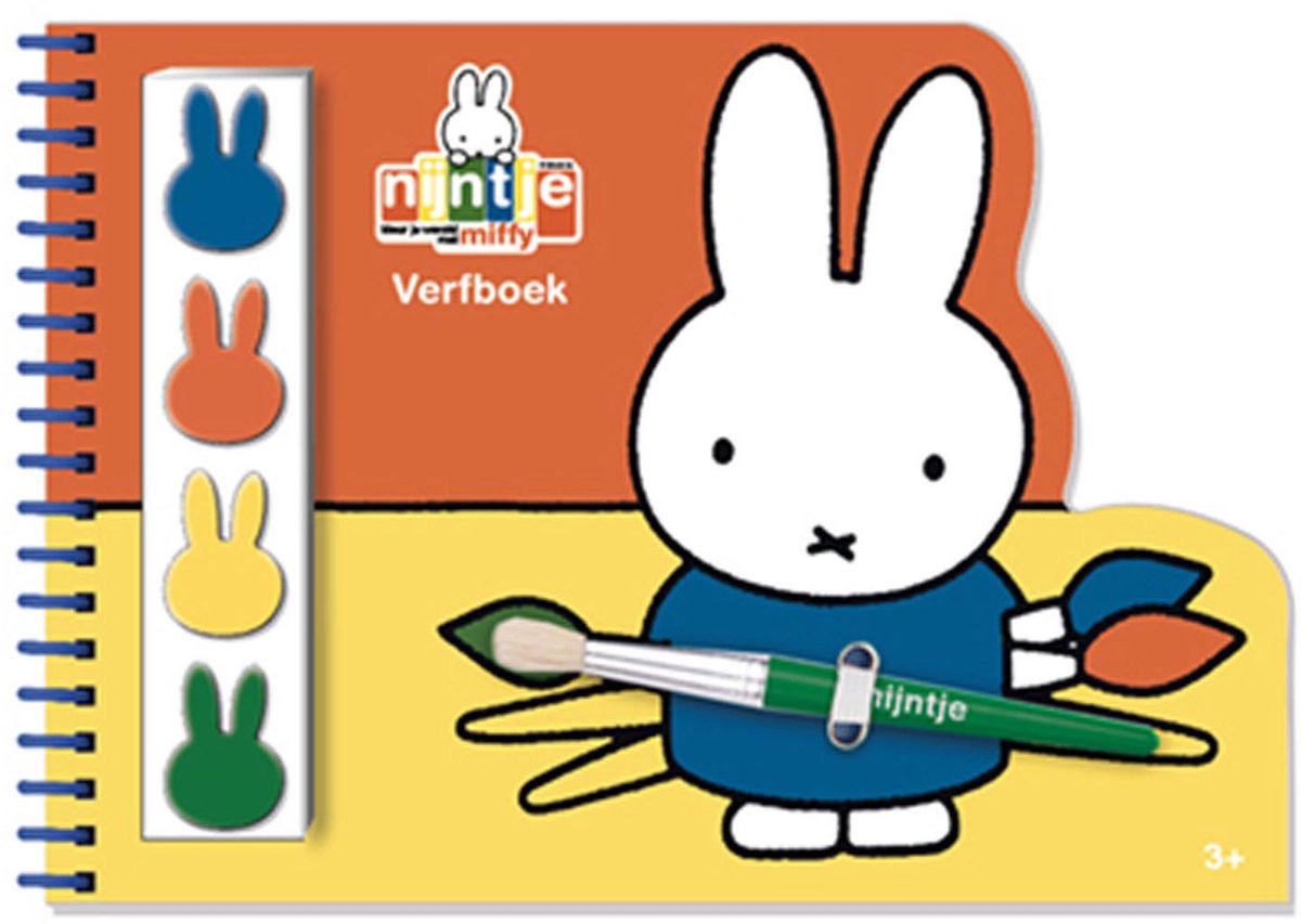 Bambolino Miffy Craft Book Drawing and Painting, incl. brush and 4 paint colours - toddler preschooler - holiday activity book - from 3 years - toys