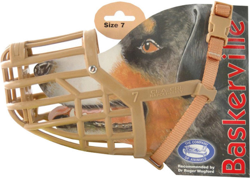 Baskerville classic basket muzzle lichtbruin - hondenopvoeding - nr 7