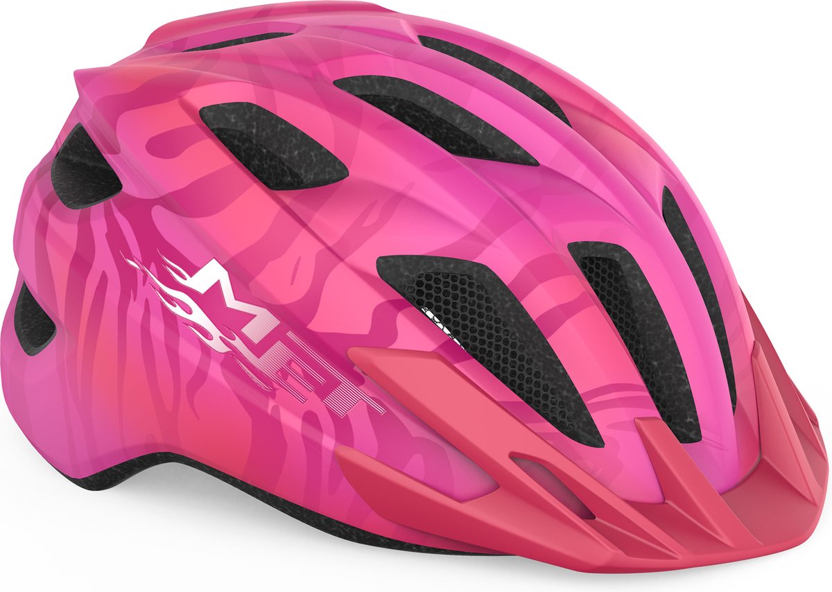 Met crackerjack fietshelm jongens meisjes – fietshelm kinderen – maat unisize (52-57cm) – pink matt