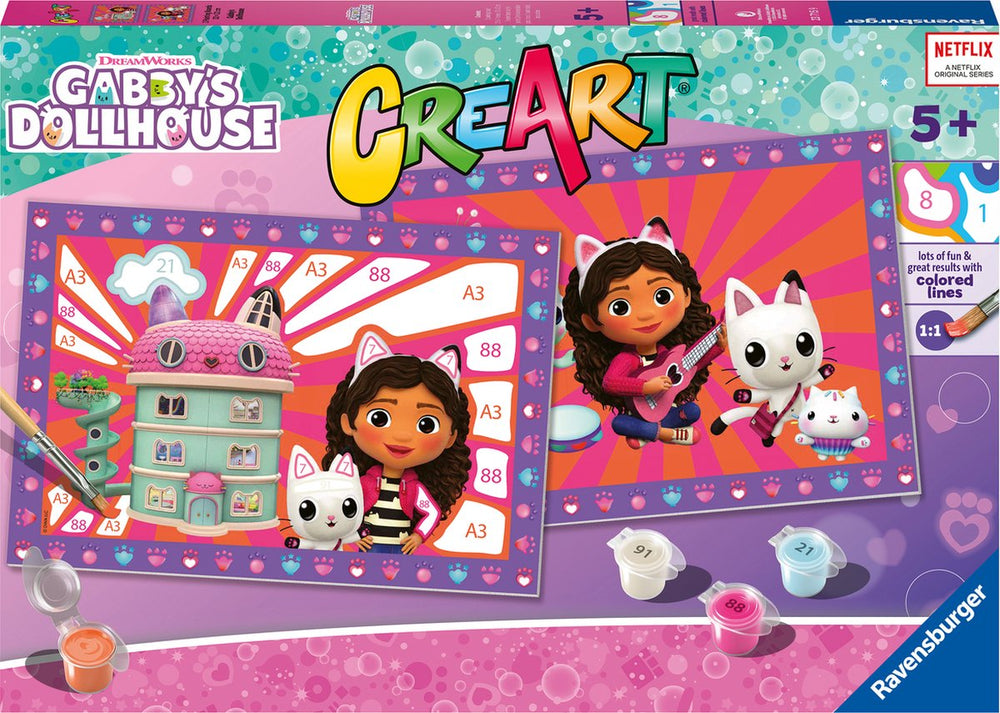 Ravensburger CreArt Gabby's Dollhouse - Painting by Numbers for Adults