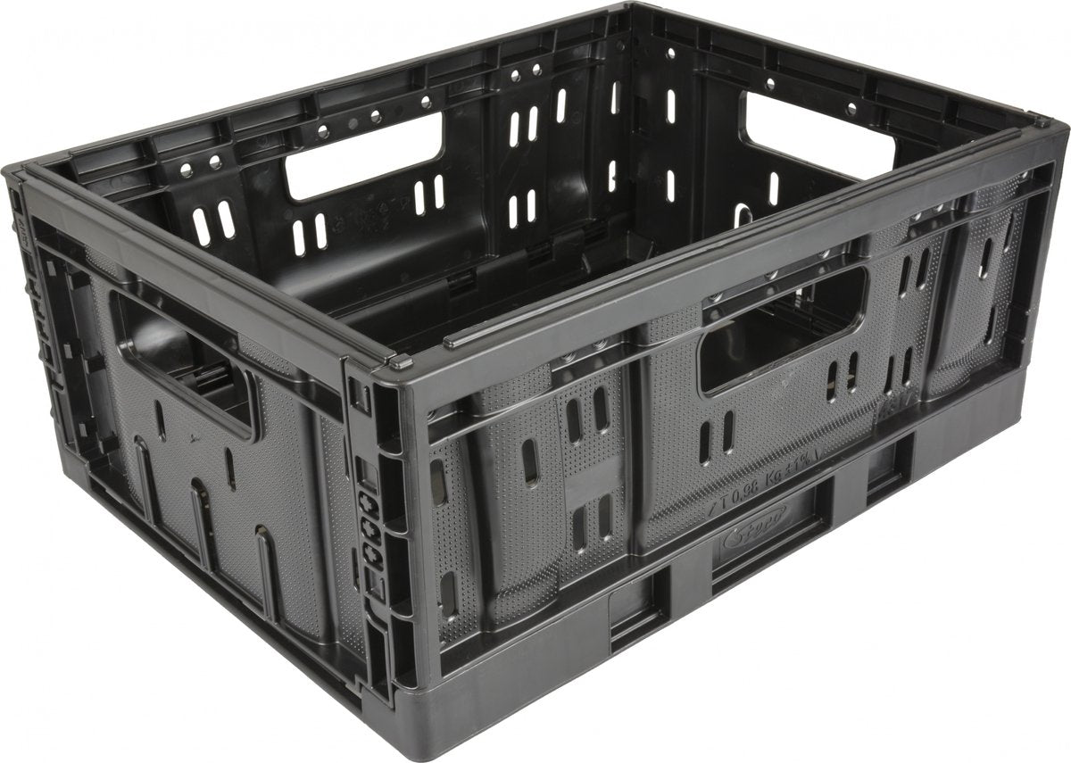 Caisse de vélo Steco en plastique | Plastique | Noir | Assemblage fixe