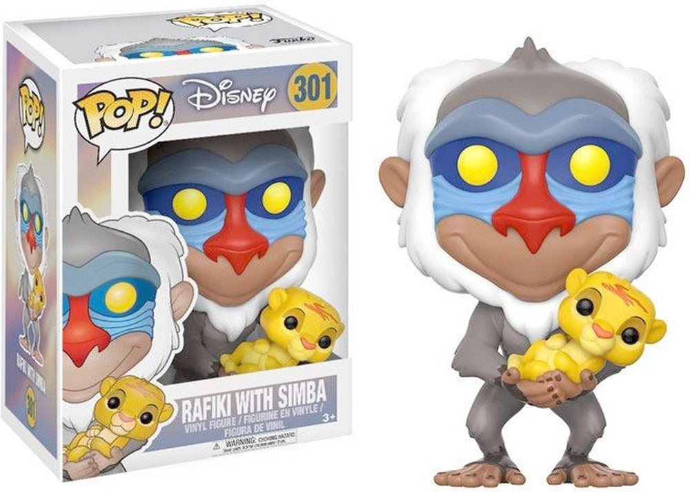 Funko pop! disney: the lion king rafiki with simba - verzamelfiguur