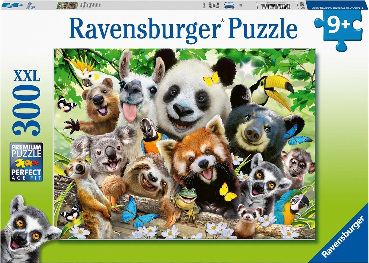 Ravensburger puzzel wildlife selfie - legpuzzel - 300 stukjes