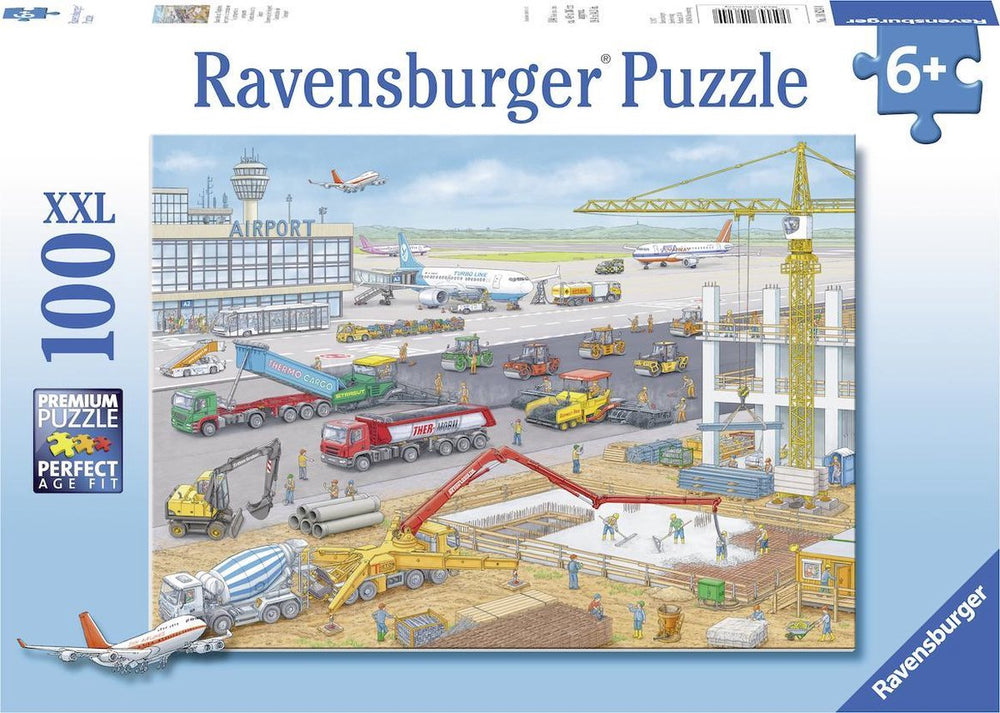 Ravensburger puzzel bouwen op het vliegveld - legpuzzel - 100 stukjes