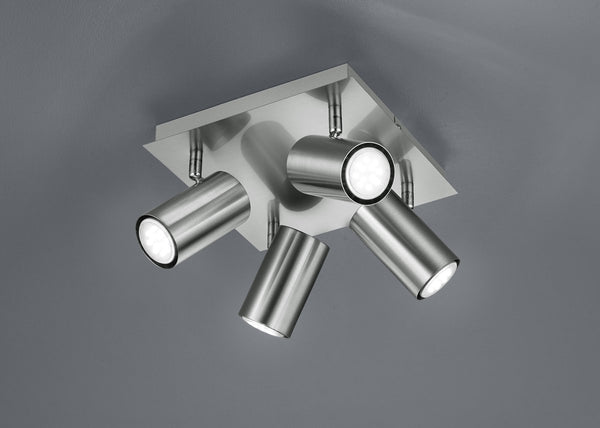 Trio marley - spot - nikkel mat - excl. 4x gu10 3w
