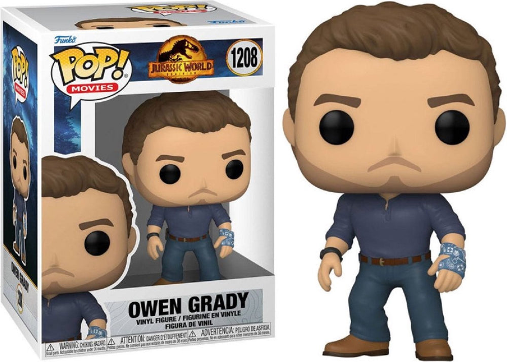 Funko jurassic world - pop! movies owen grady 9 cm verzamelfiguur - multicolours
