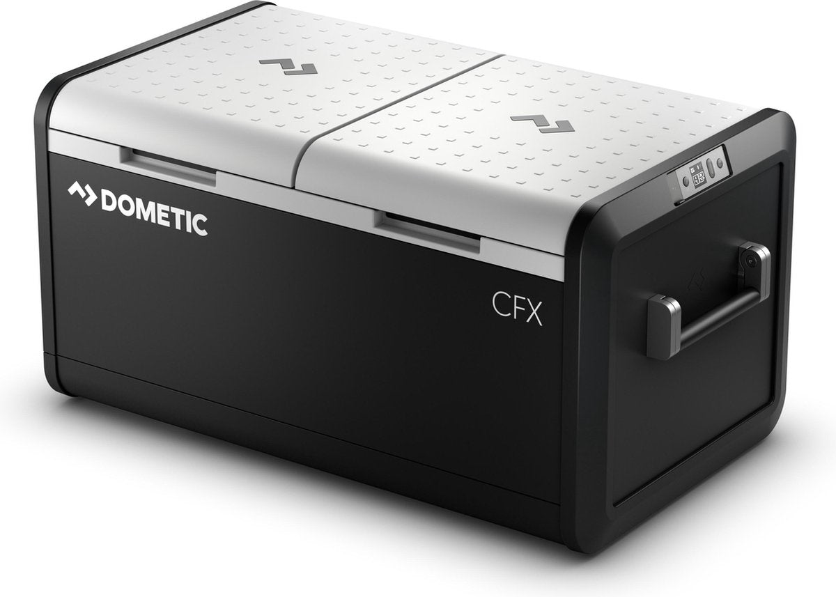 Dometic cfx3 95dz dual zone compressor koeler vriezer - 93l - 12 24 230v - energieklasse d - zwart grijs