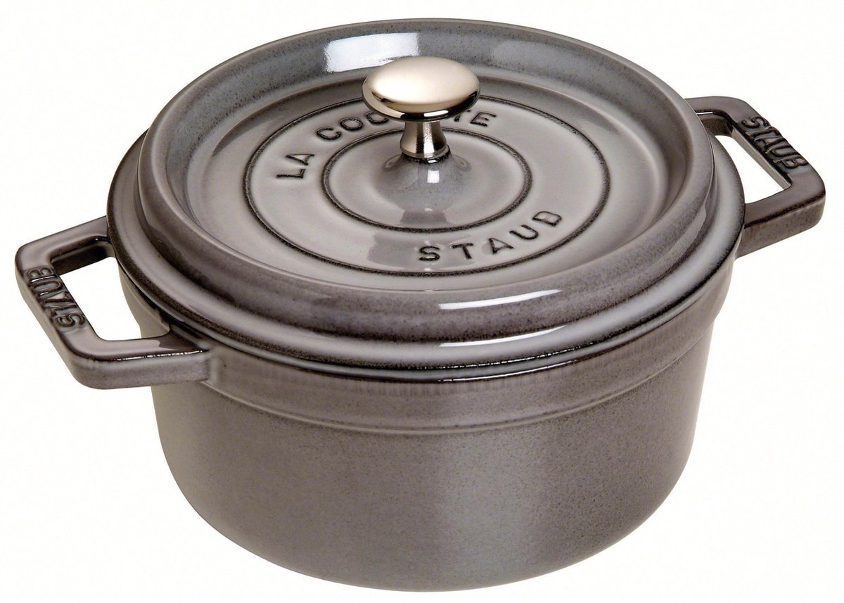 Staub braadpan cocotte grafietgrijs - ø 18 cm 1.7 liter