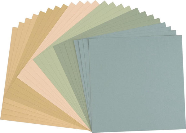 Vaessen creative cardstock - multipack strand - 30,5 x 30,5 cm - 24 vellen - textuur - 216 g