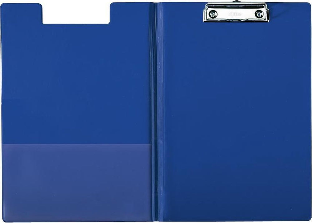 Esselte kunststof a4 klembord met omslag en insteekhoes - inclusief pennenhouder - capaciteit tot 200 vel - blauw