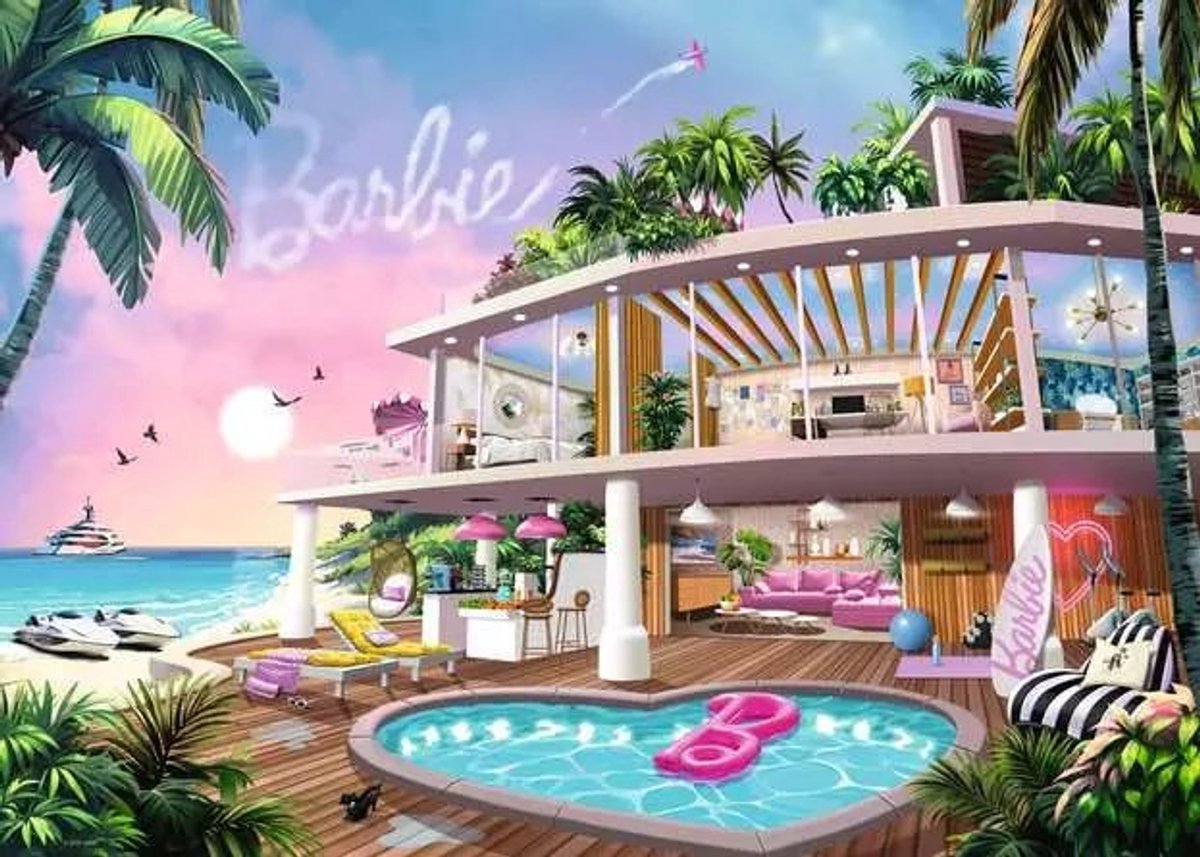 Ravensburger barbie legpuzzel 1000 stukjes - kleurrijke puzzel voor volwassenen.